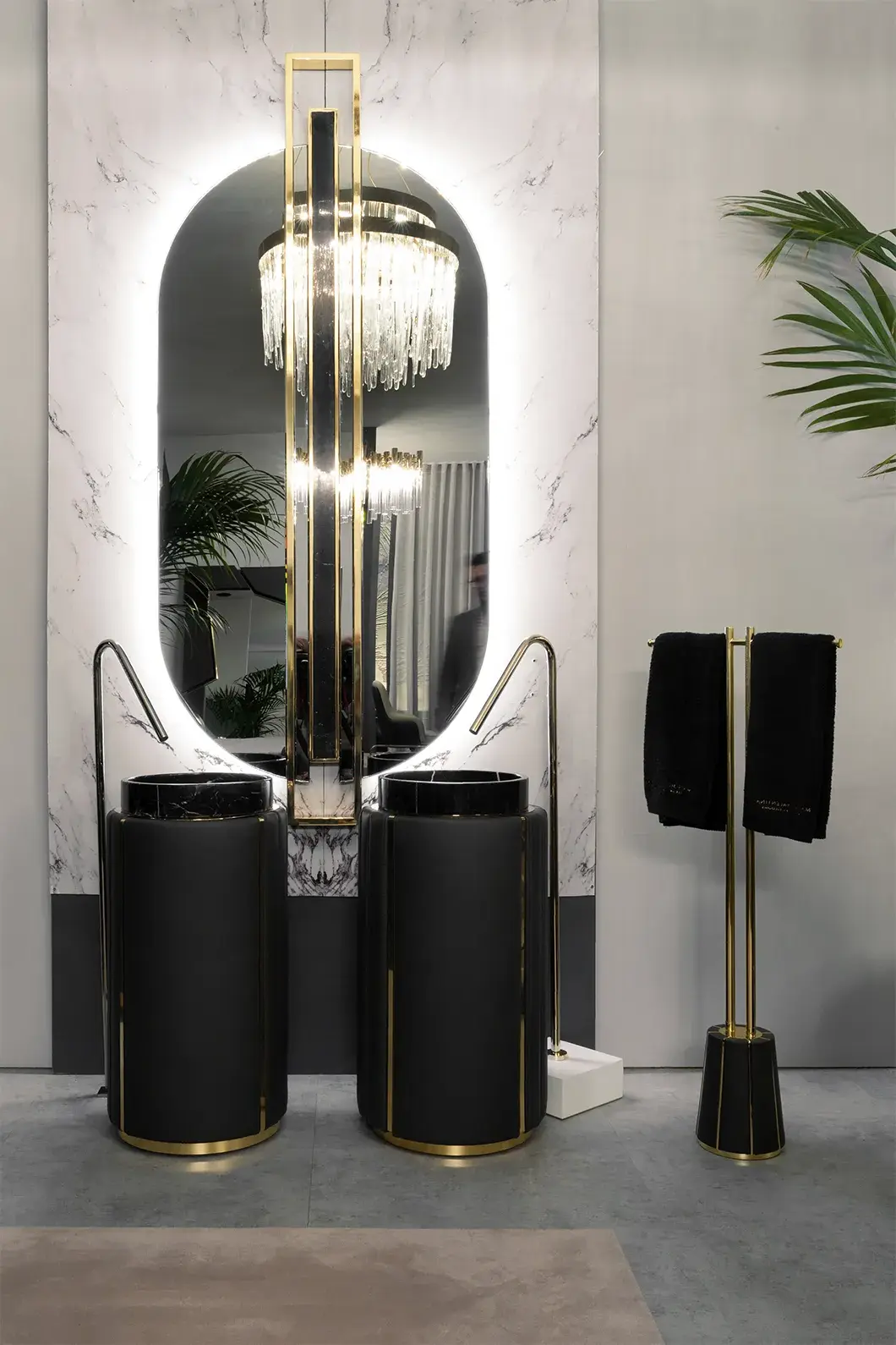 Lavabo Sur Colonne Imperial Black