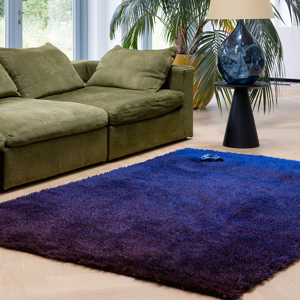 Tapis haut Shade Bleu Électrique / Aubergine
