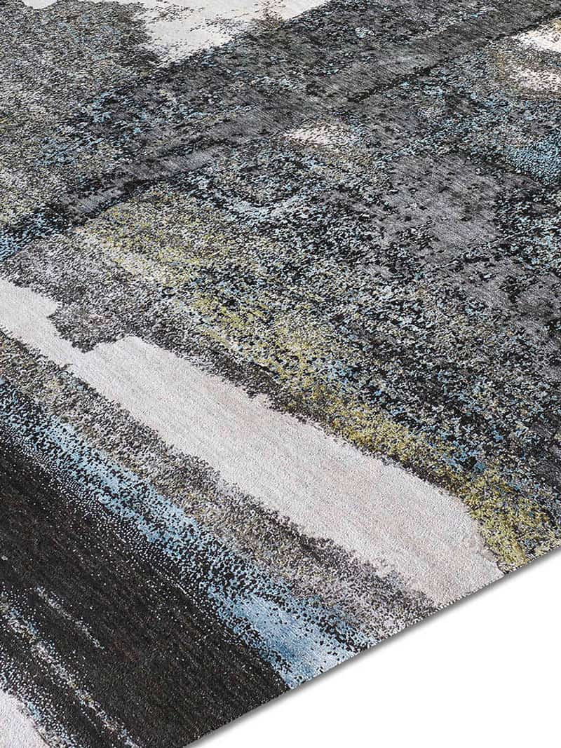 Tapis tissé main Vert Rouille | Taille: 122 x 183 cm