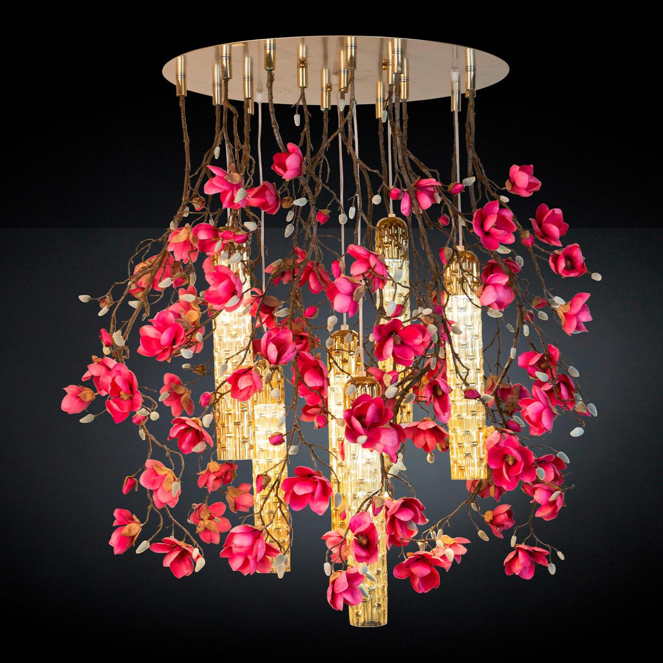 Lustre rose et or Magnolia