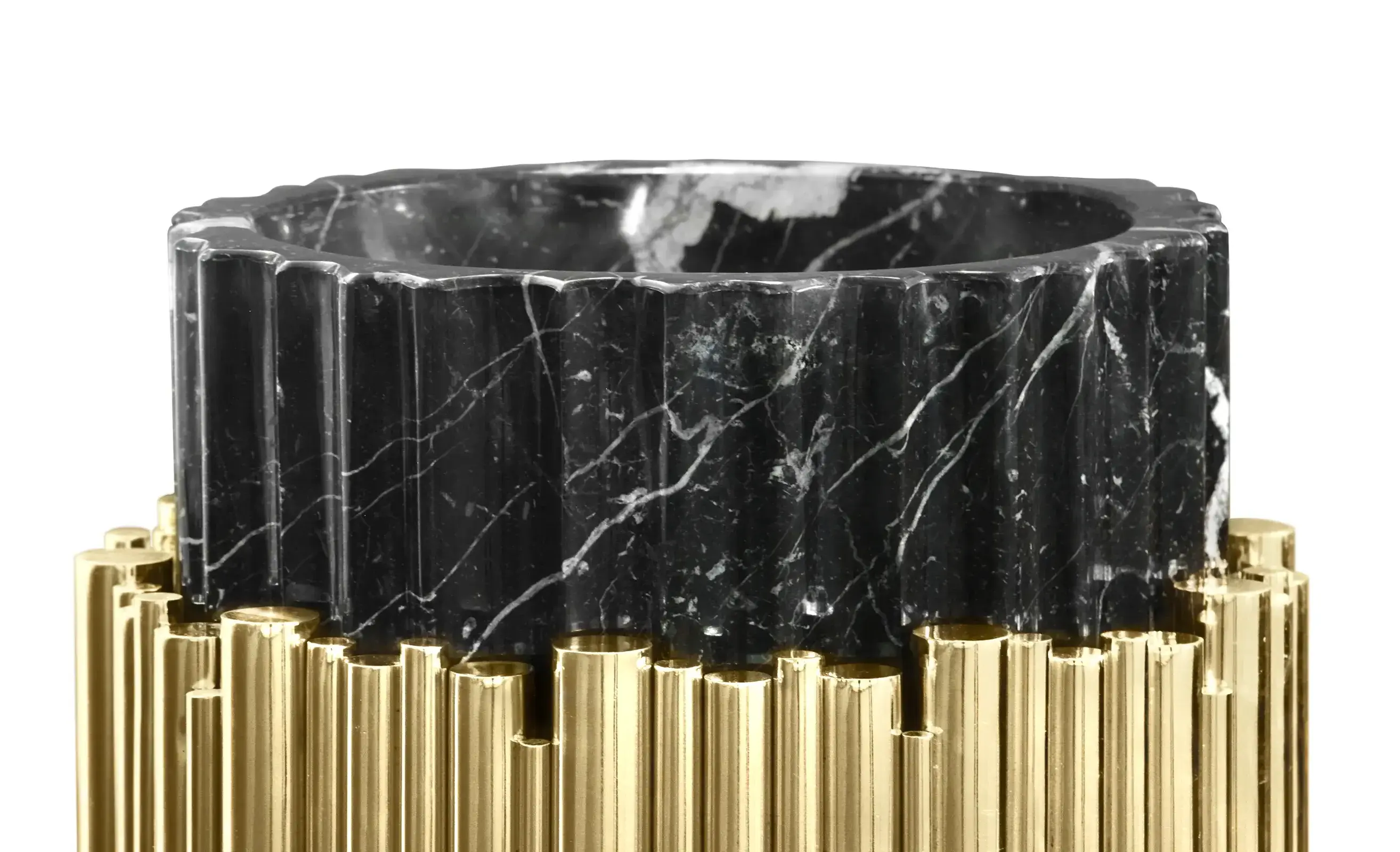 Lavabo Sur Colonne Harmony Black / Gold
