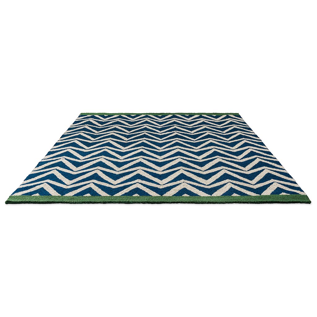Tapis Dhurrie Bleu Extérieur