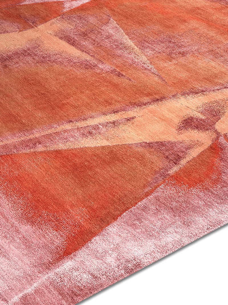 Tapis noué main Rouille Vieillie