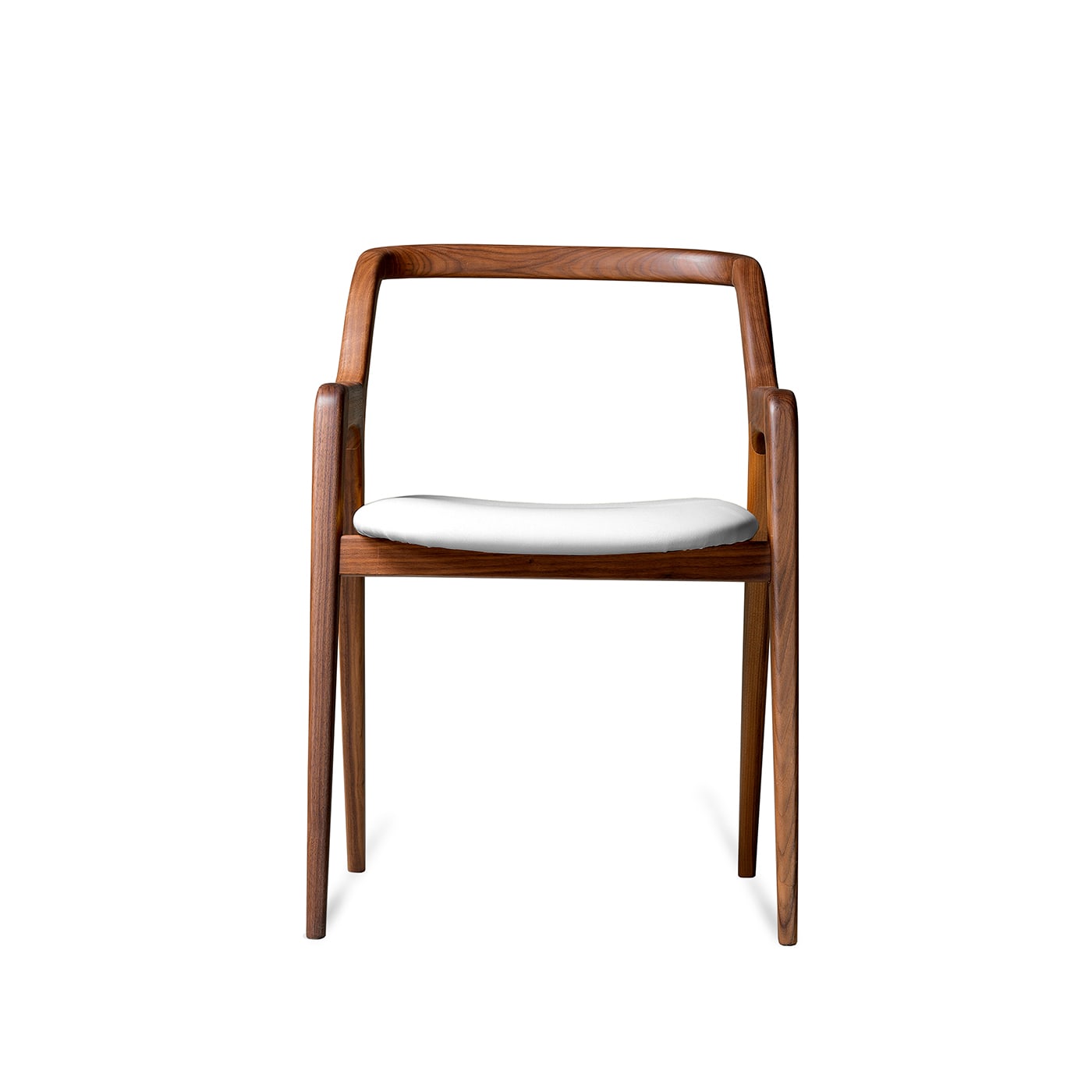 Chaise In Breve en Noyer Massif Naturel | Revêtement: Leather PANDORA 622