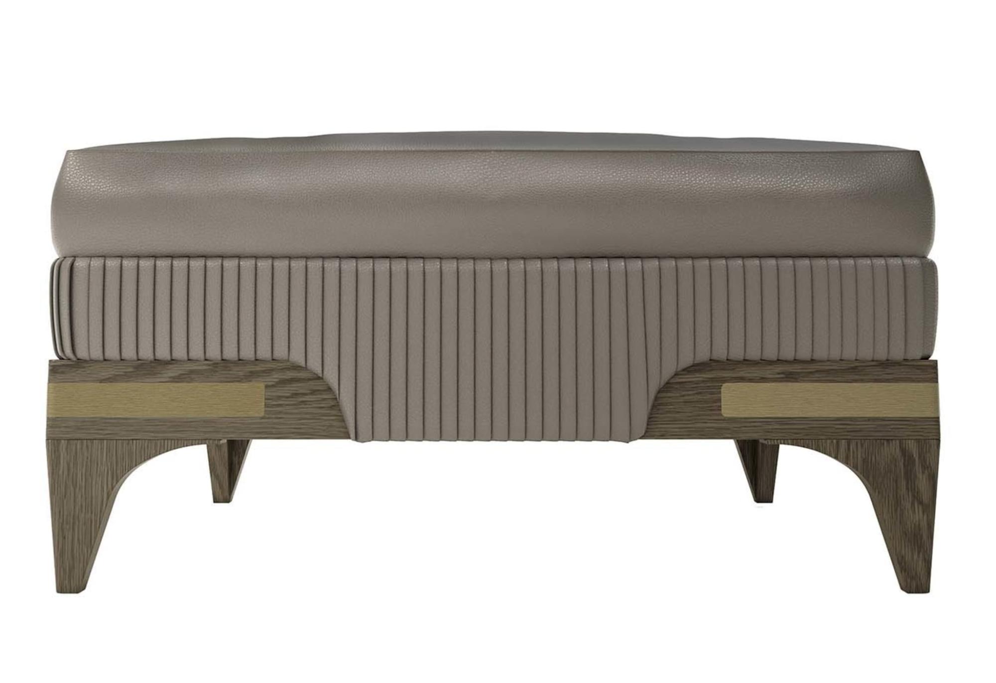 Pouf En Cuir De Luxe