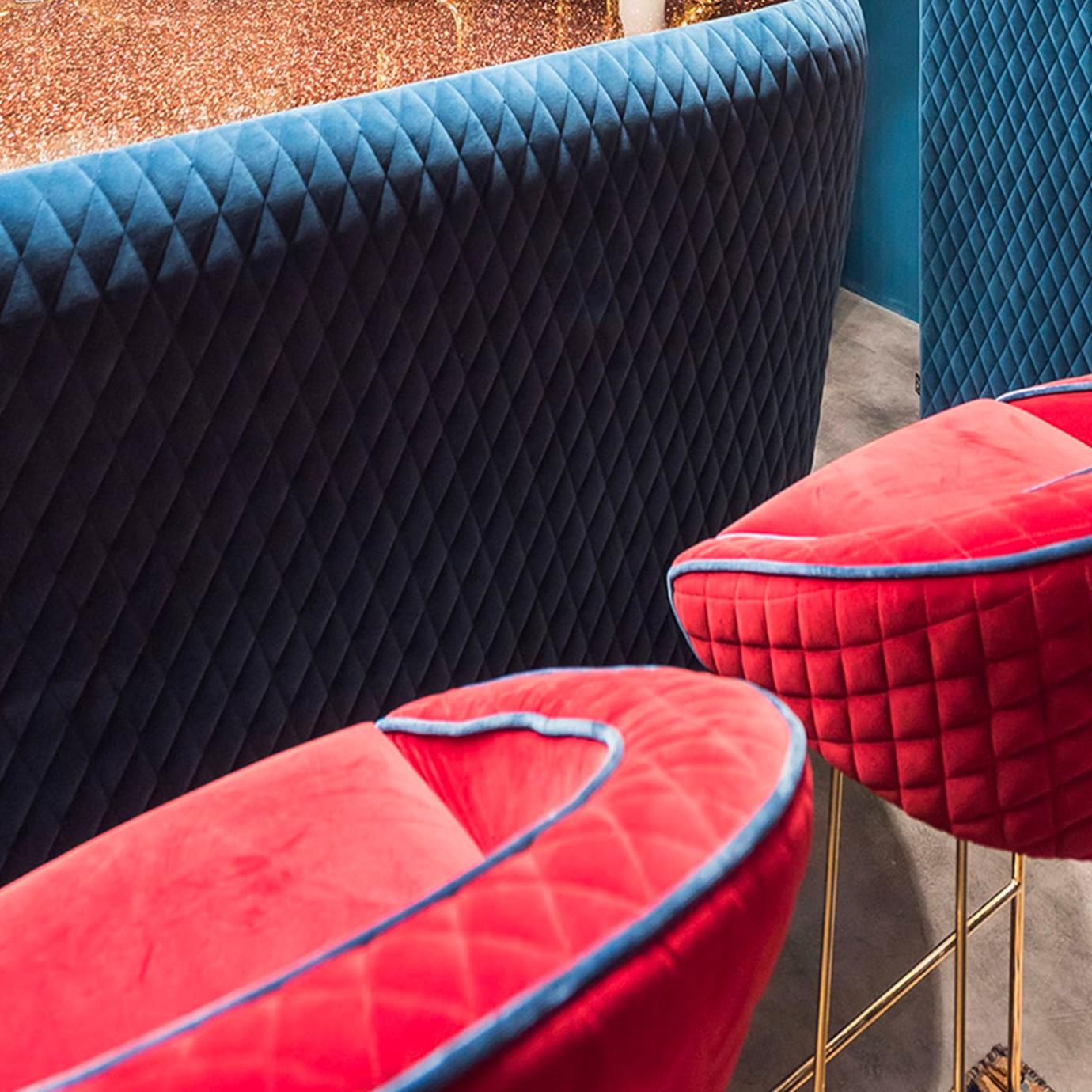 Tabouret de bar Bay bordeaux