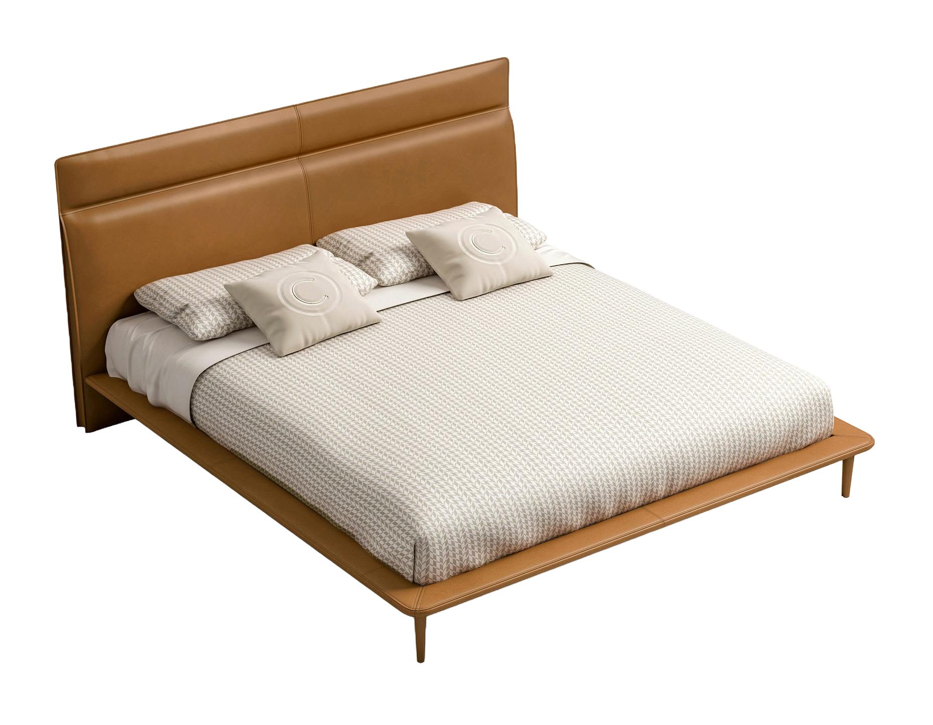 Lit Moderne en Cuir | Taille de matelas: 200 x 200 cm
