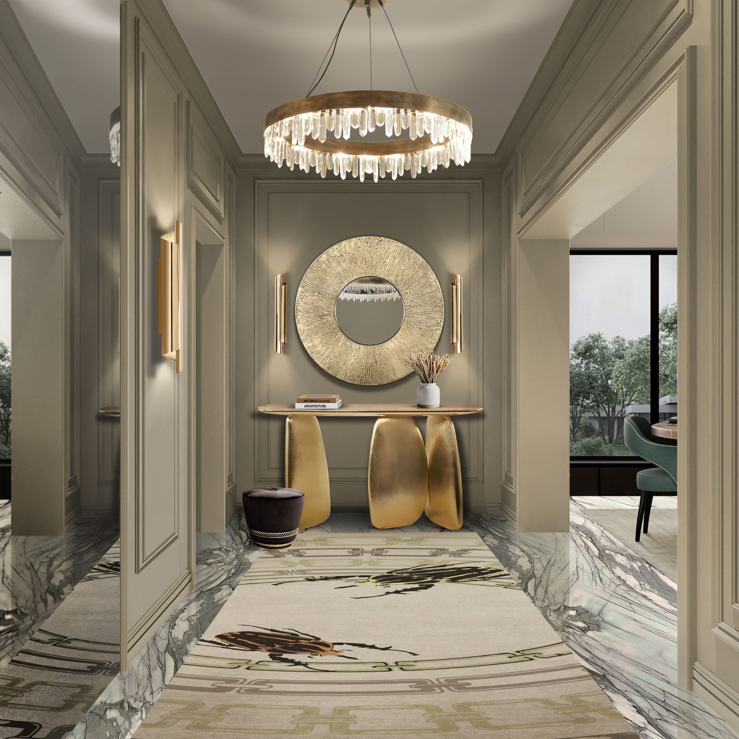 Console Sculpturale Noire - 2