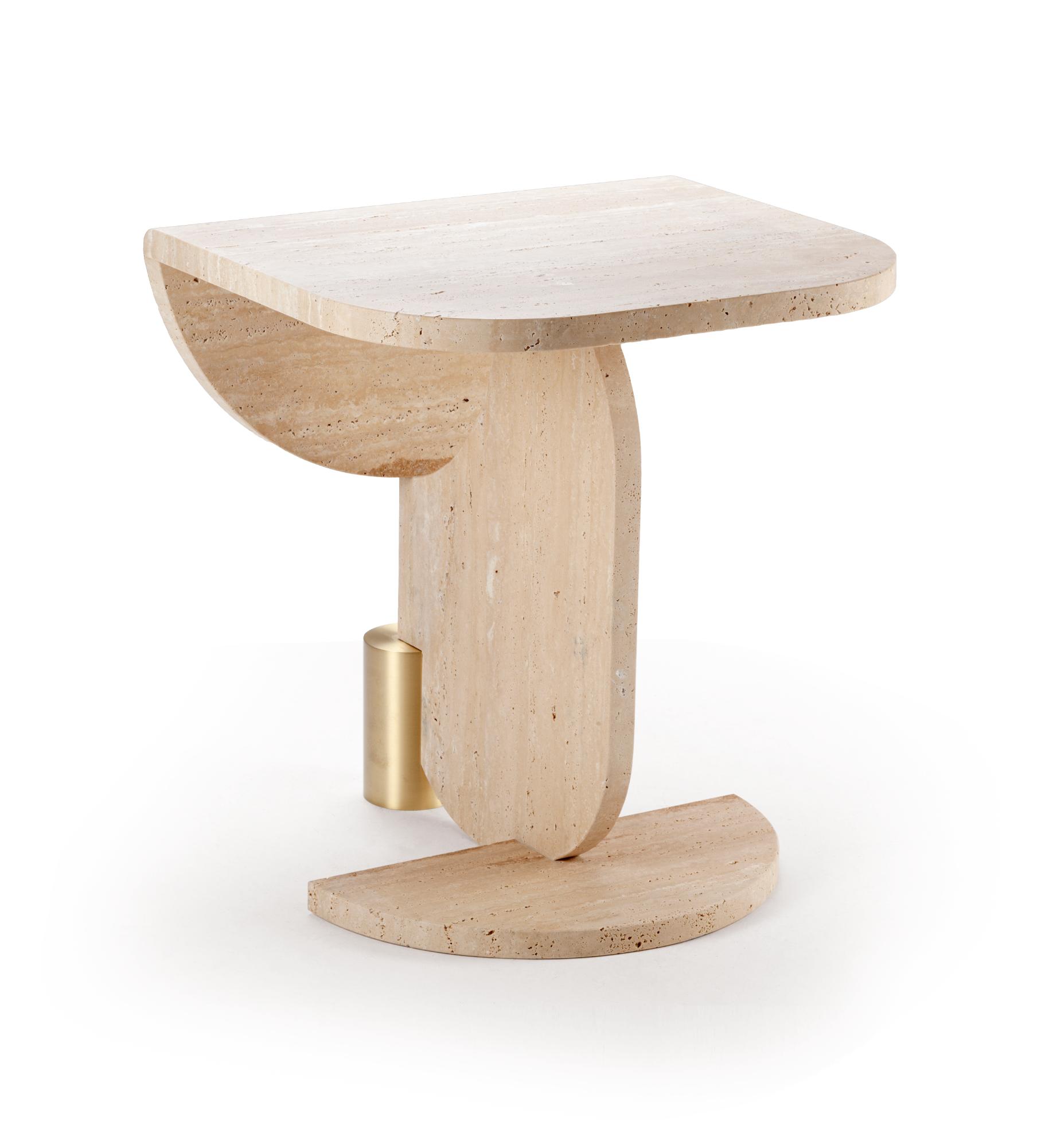 Table d'appoint en travertin Playing Games