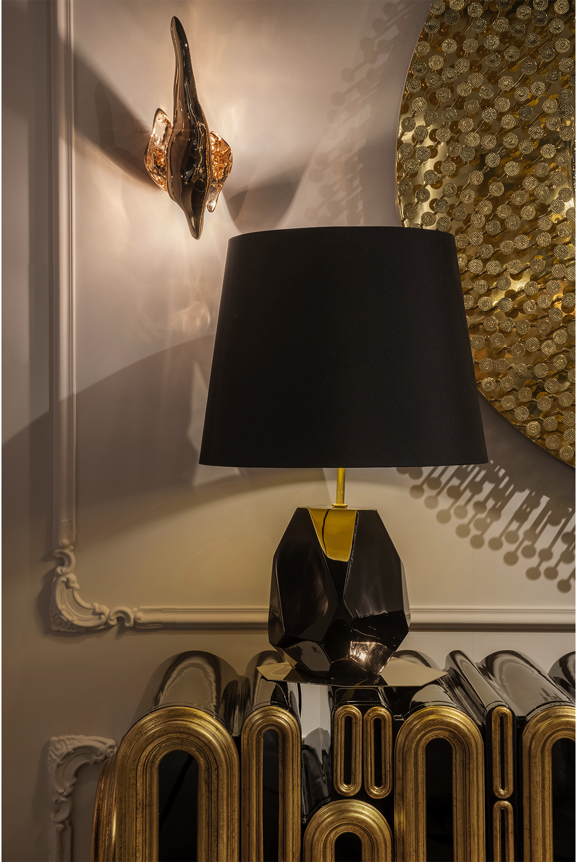 Petite Lampe de Table Noire Essence