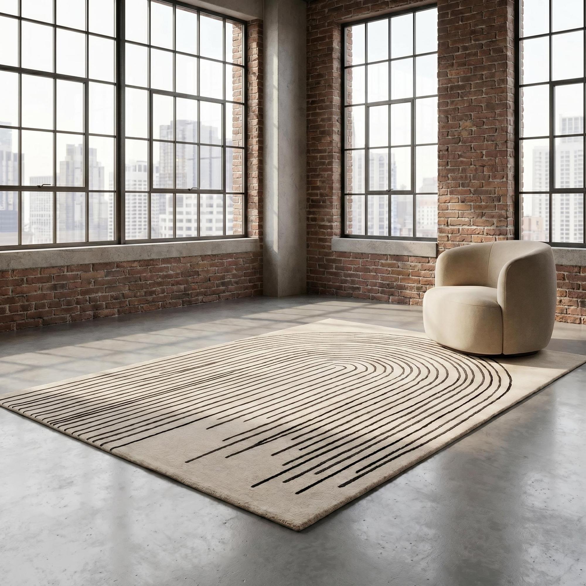 Tapis de luxe Arcade Lines Ivory