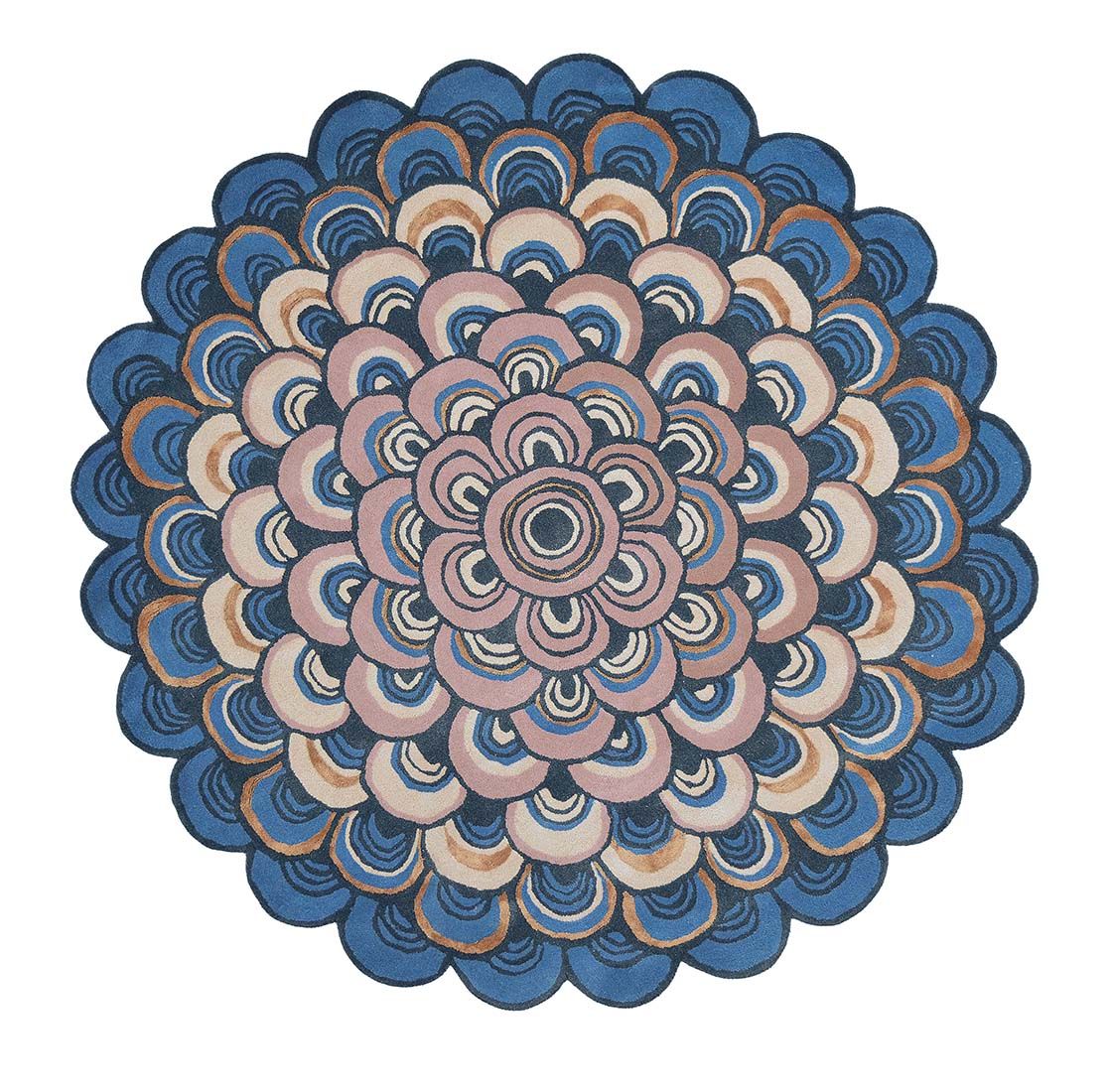 Tapis Rond Masquerade Bleu 160008