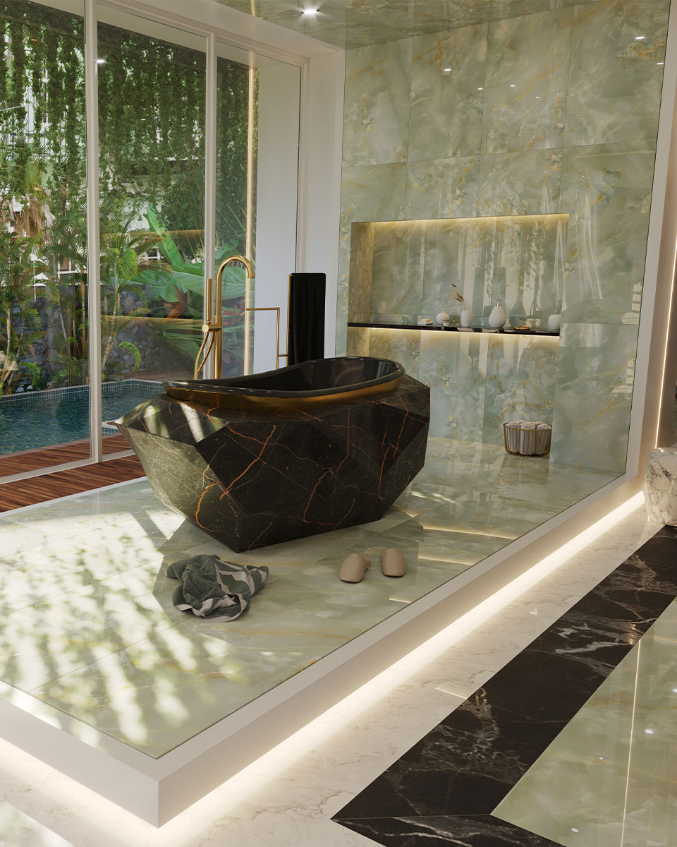 Baignoire Gemstone en Fausse Marbre - 2