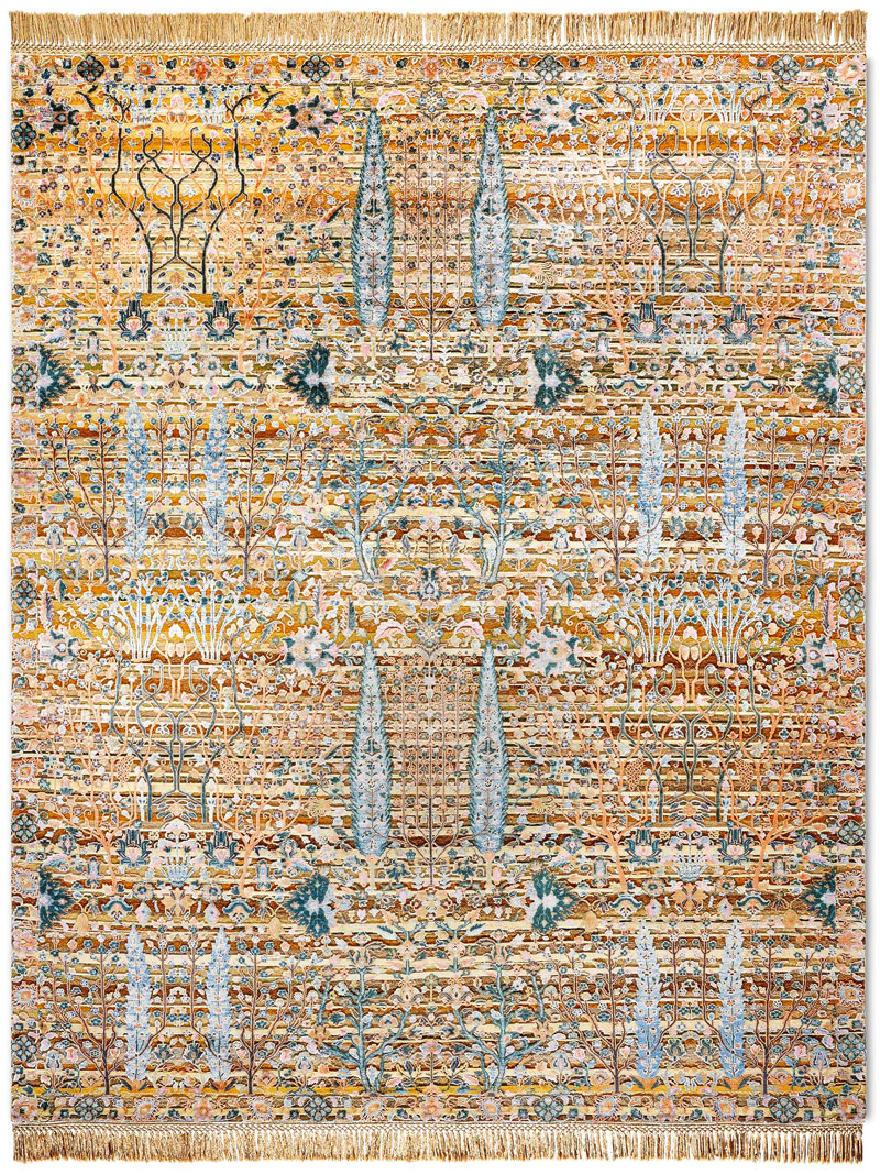Tapis de luxe Jardin de Pins Doré