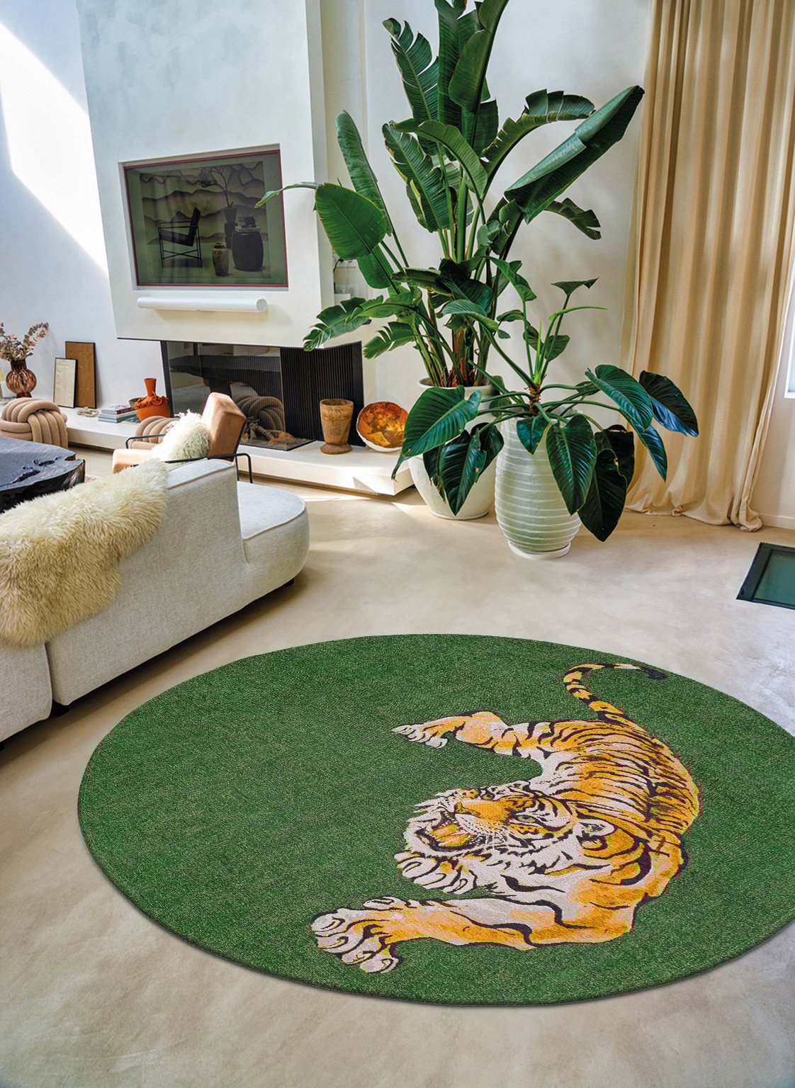 Tapis Vert Enflammé 9388