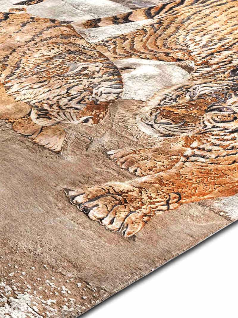 Tapis tissé main Tigre