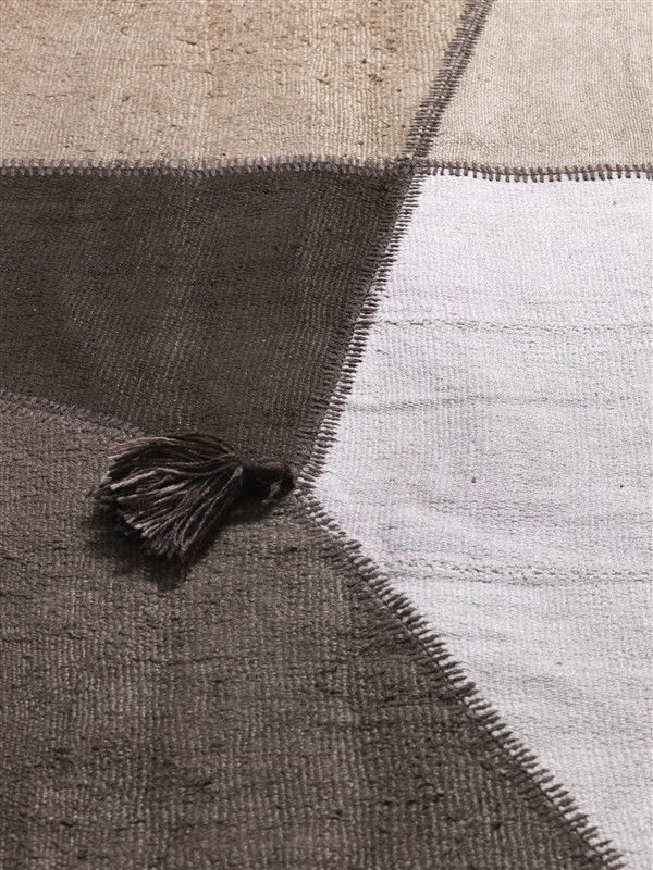 Tapis Patchwork "Terre" en Chanvre