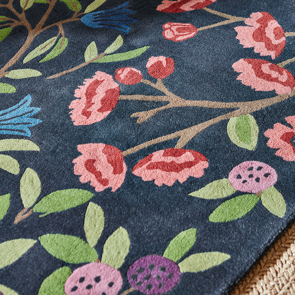 Tapis Foraging Indigo 146618