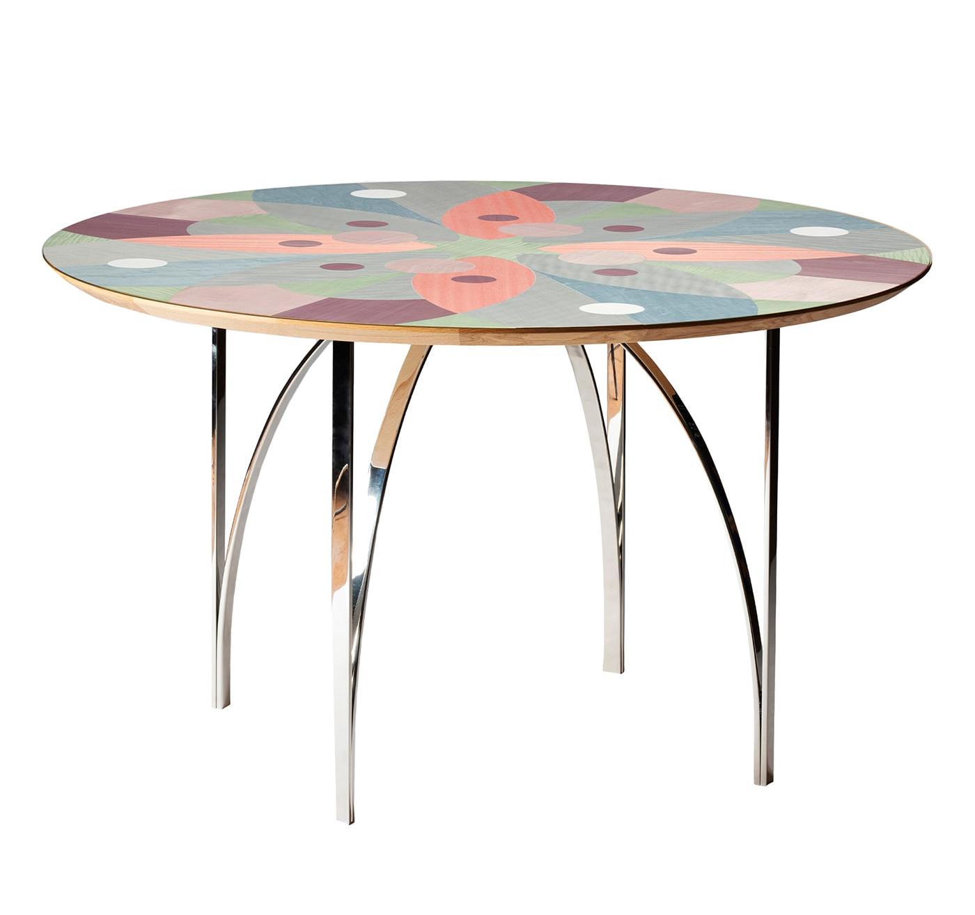 Table de Salle à Manger Plaquée Multicolore