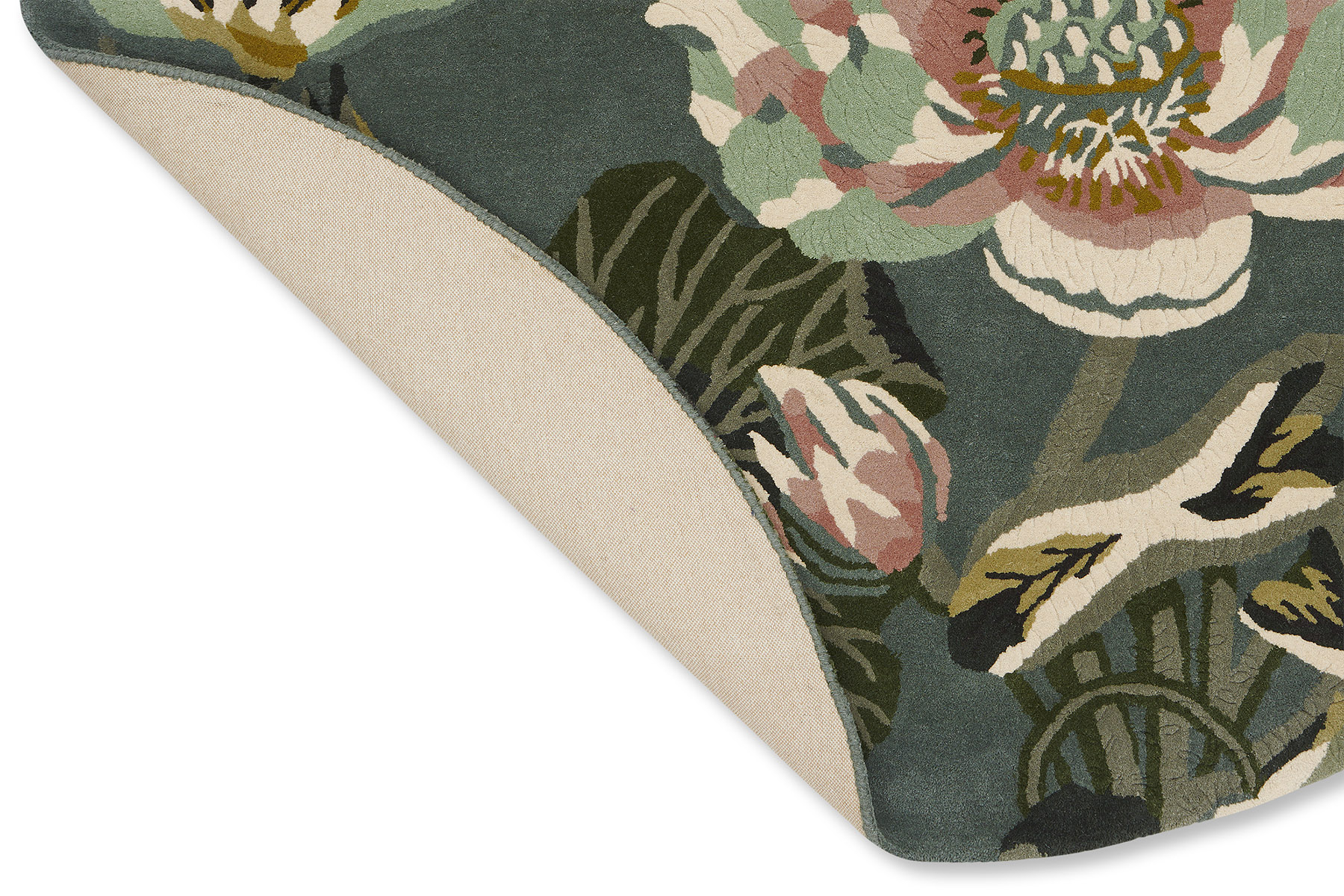 Tapis rond Waterlily Étang de Minuit
