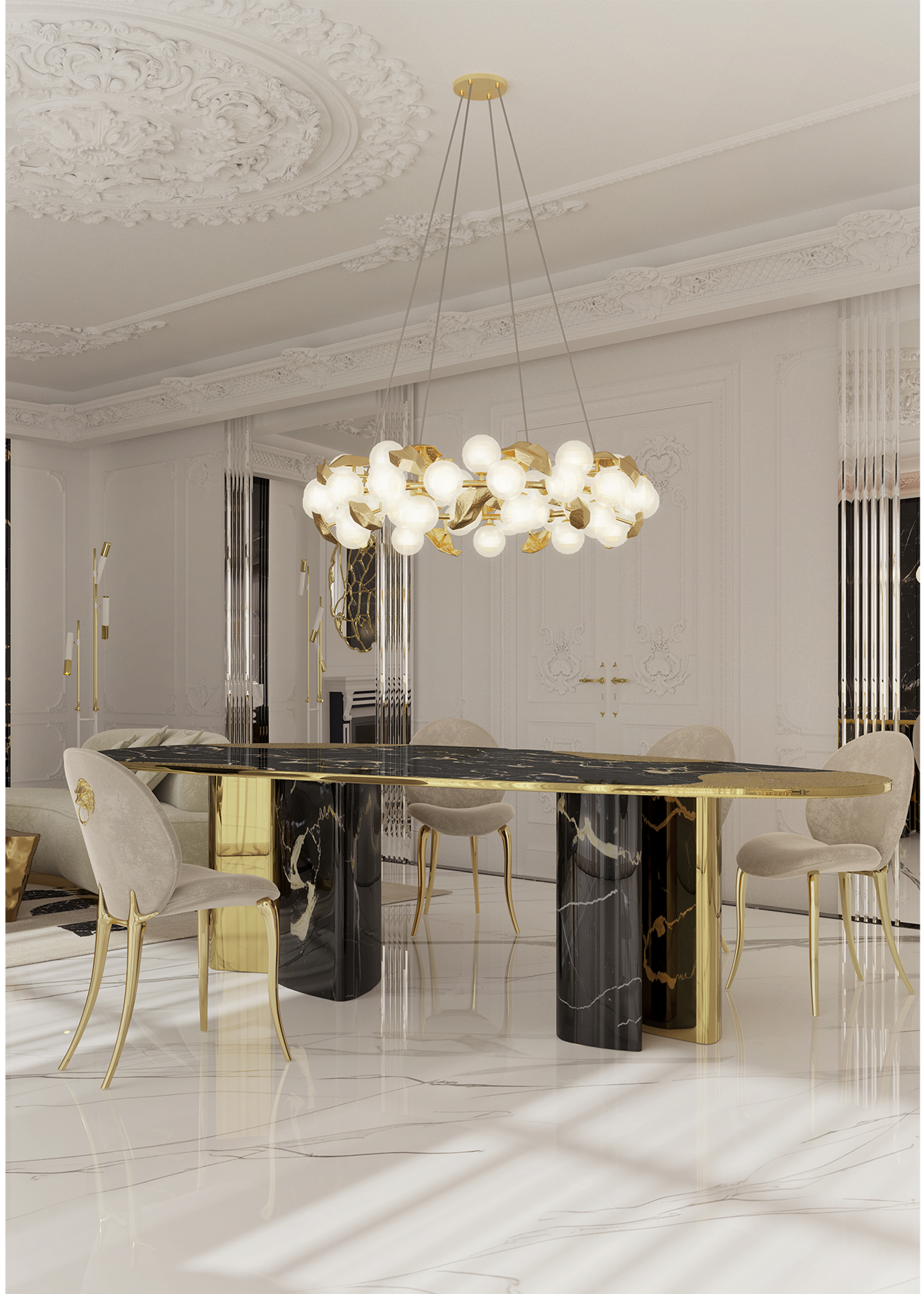 Table Athena Portoro & Or