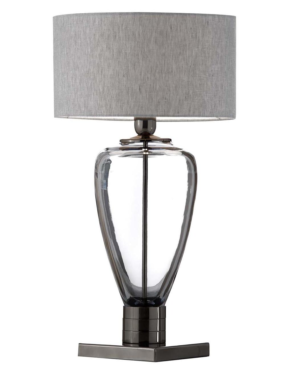 Lampe de Table en Cristal Fumé