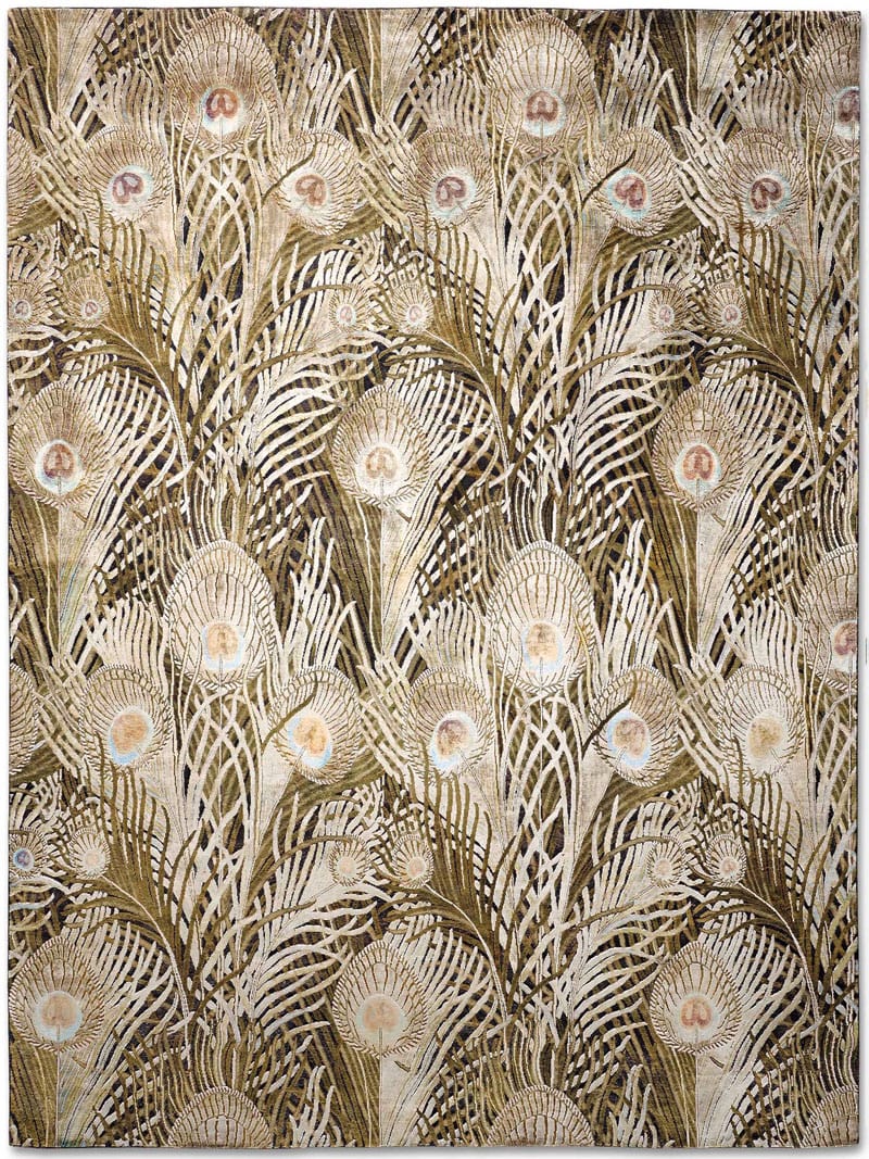 Tapis de luxe fait main Plumes