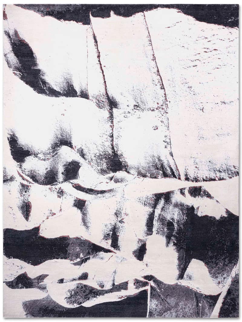Tapis Noir No. 02 Original sur Blanc