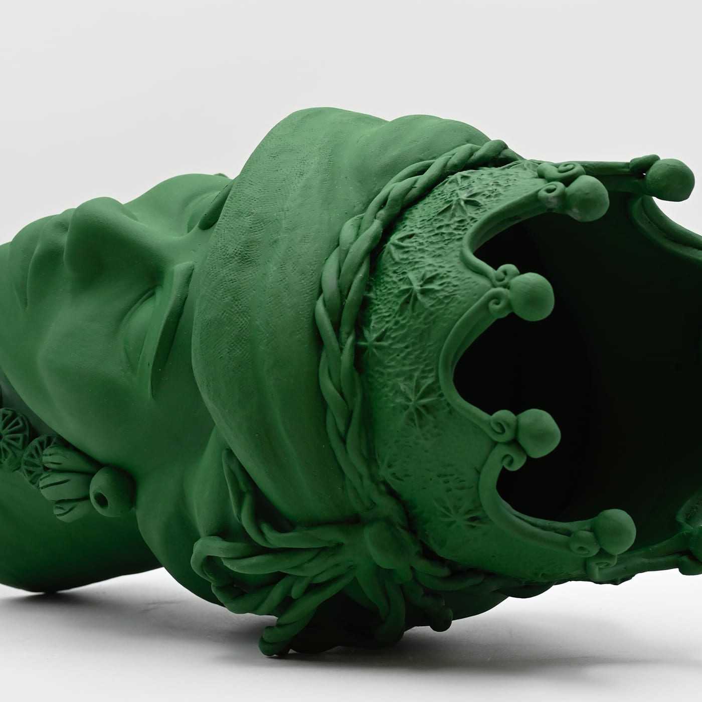 Sculpture Tête De Maure Verte