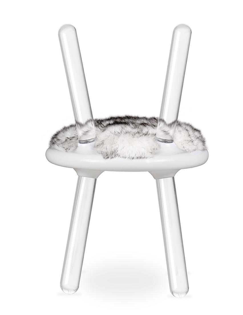 Chaise enfant Illusion Ours Blanc