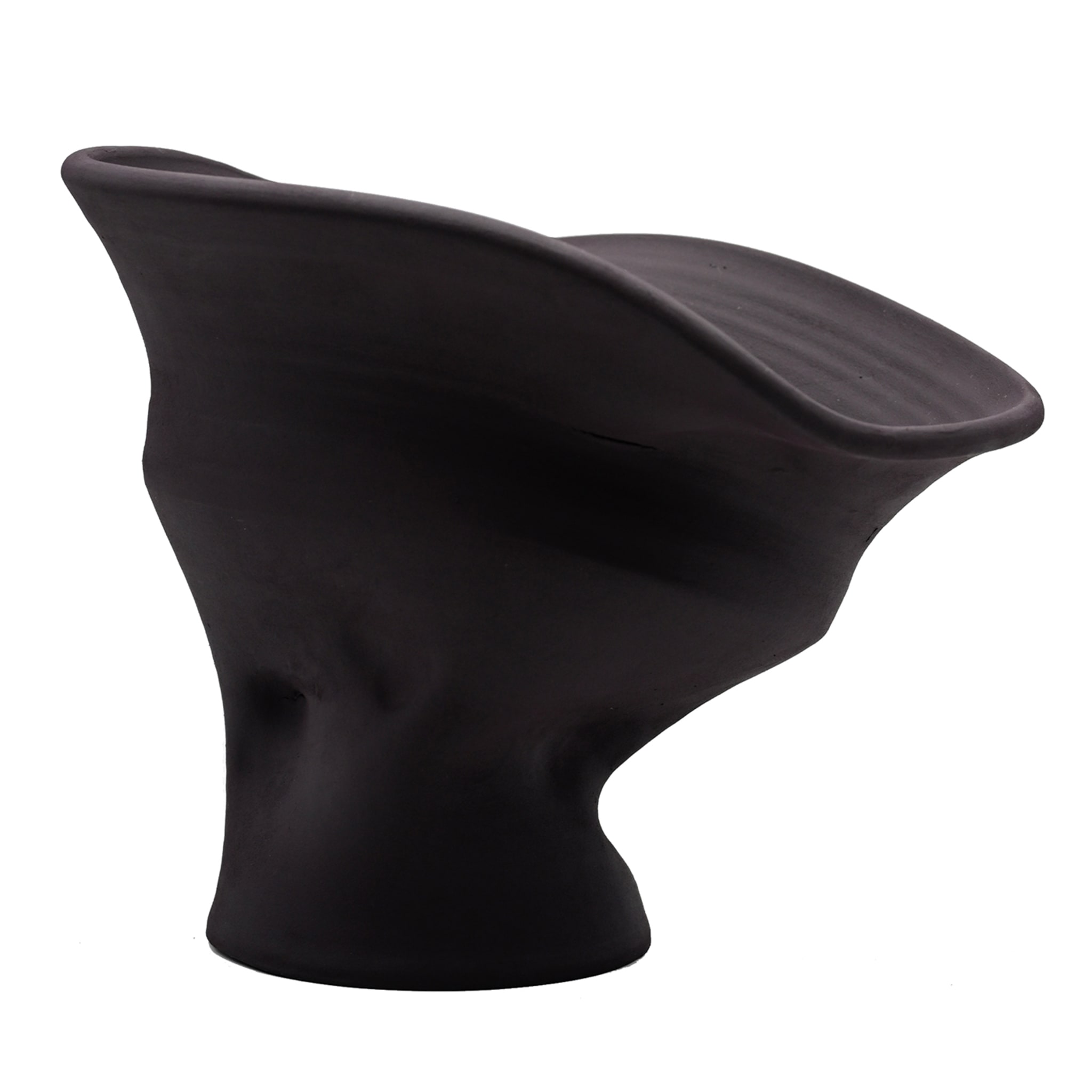 Vase Anthracite Sculpteur à la Main