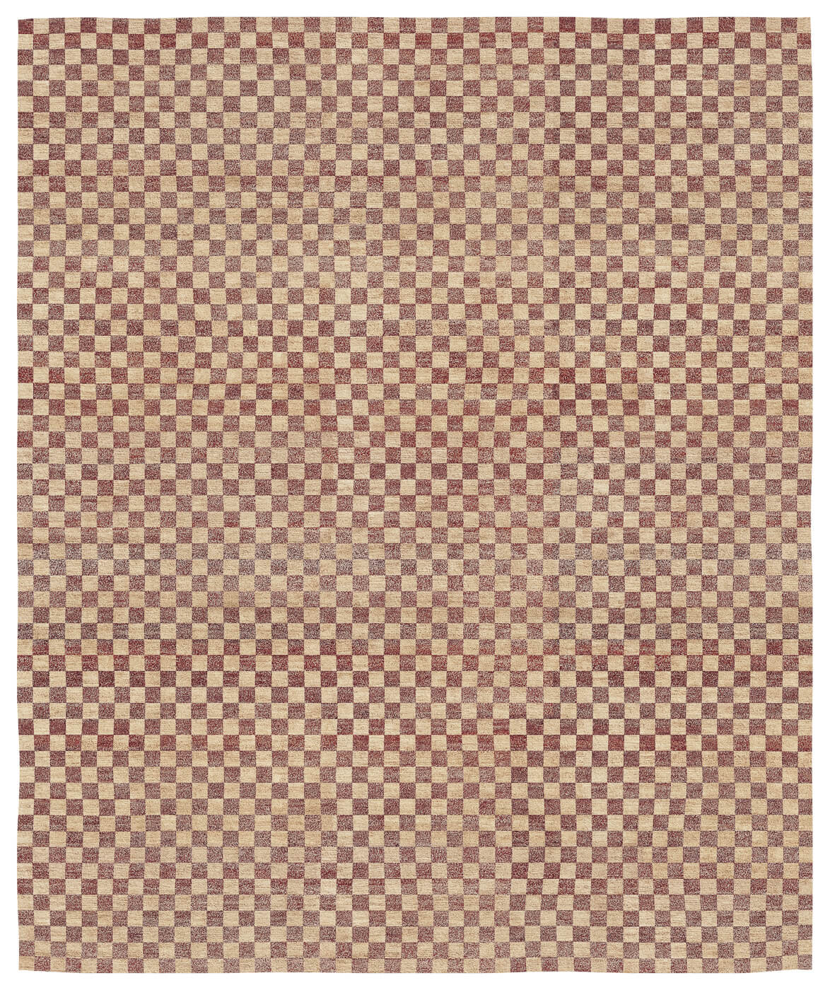 Tapis Mauro Damier Rouge Foncé