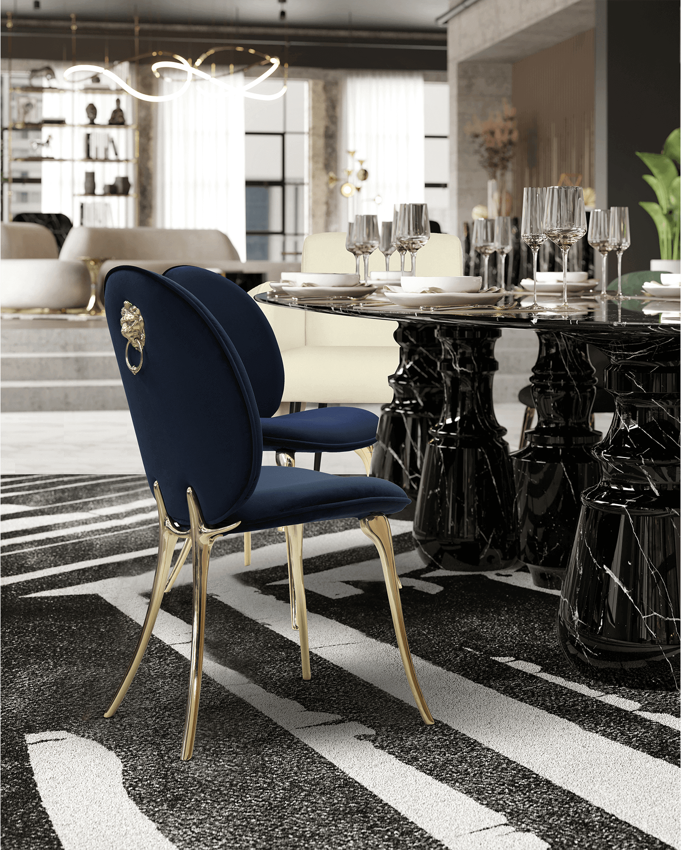 Chaise Soleil Bleue