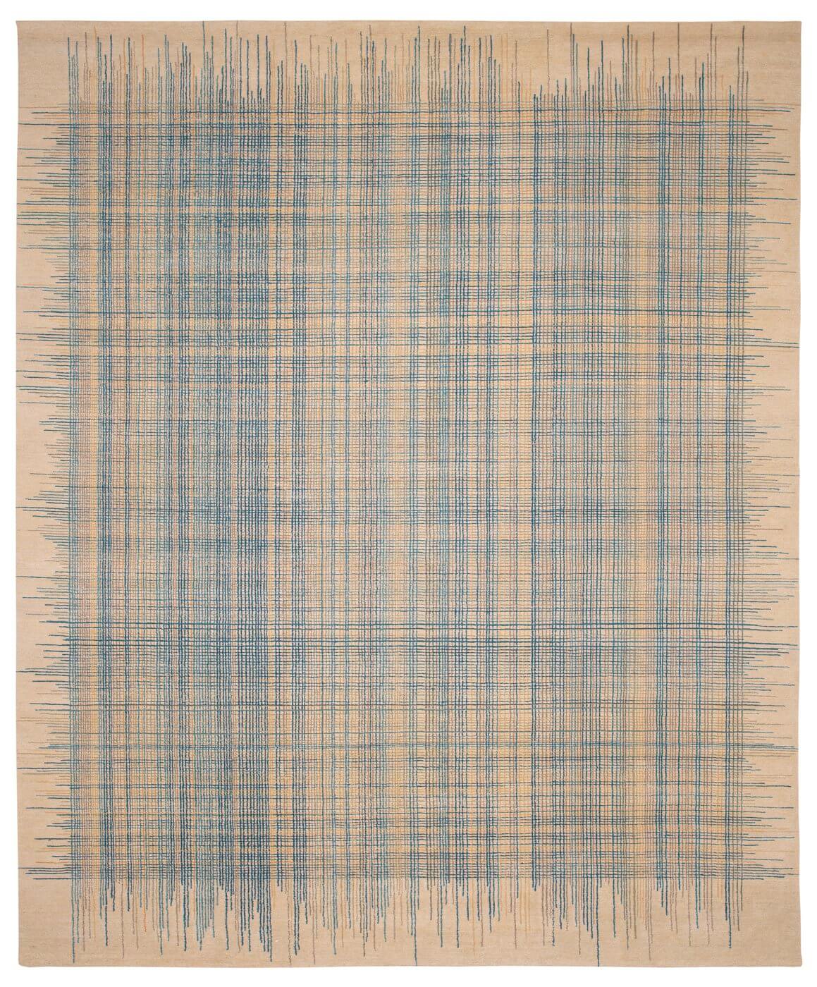 Tapis Ballpoint Art 1 Bleu Gris