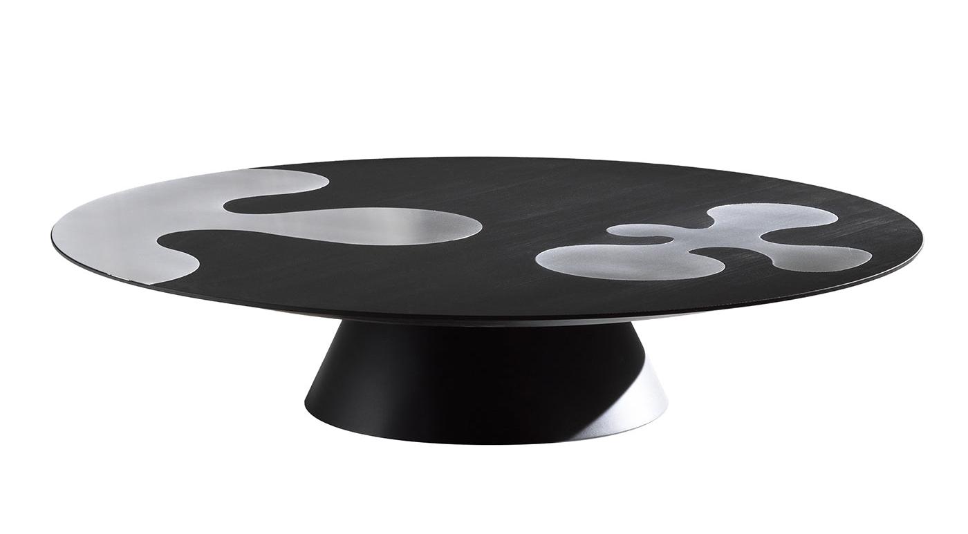Table Basse Ronde Noire