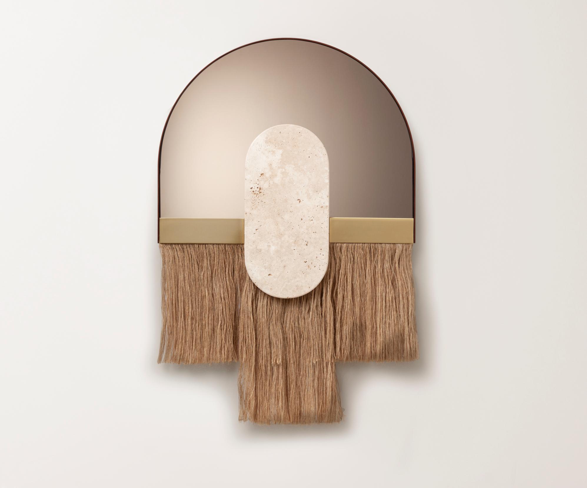 Miroir mural décoratif Souk Ecru Coquillage