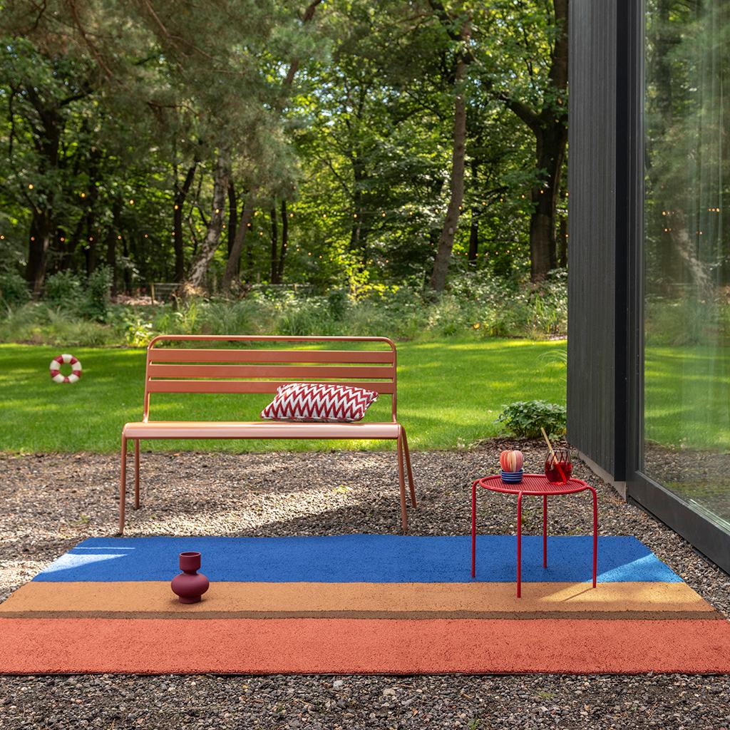 Tapis d’extérieur Festival Rayures Bleu