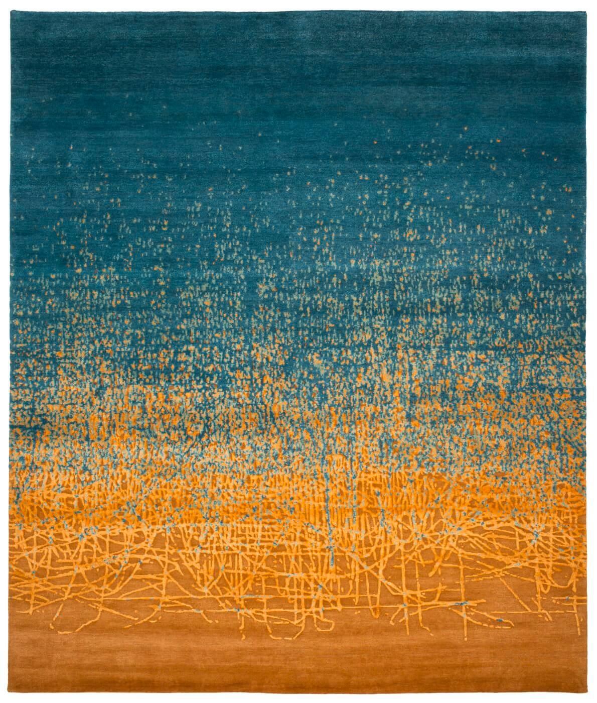 Tapis Ballpoint Art 6 Jaune Bleu