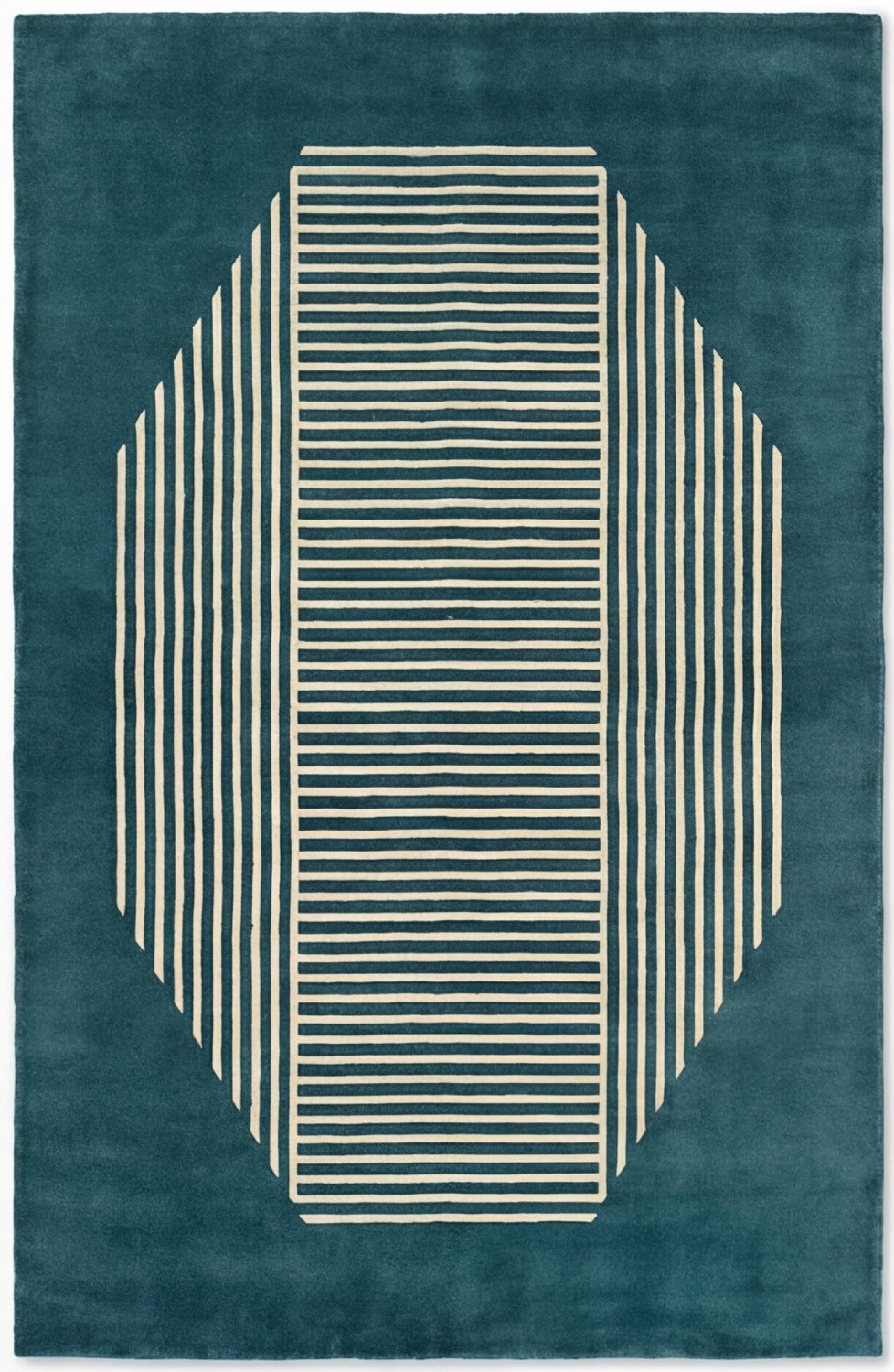 Tapis de luxe Octagon Lines Teal