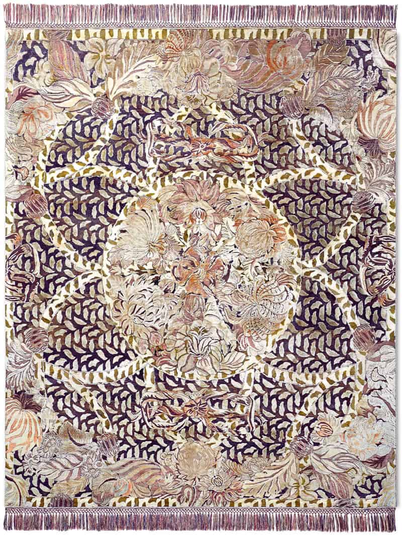 Tapis Aubusson No. 01 Original sur Violet Foncé