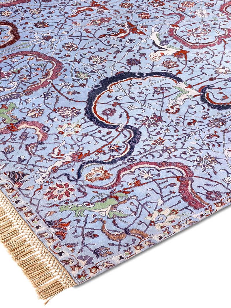 Tapis de luxe Tabriz Bleu Clair