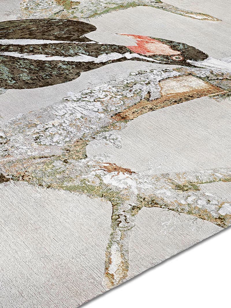 Tapis tissé main Deux Oiseaux | Taille: 250 x 300 cm