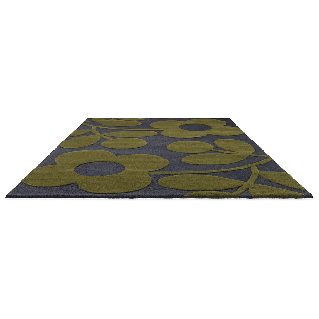 Tapis design en laine Sprig Stem Marine 063908