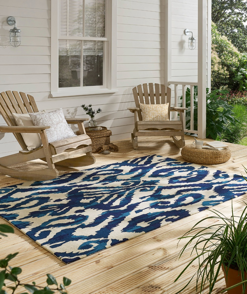 Tapis d’extérieur Kasuri Indigo