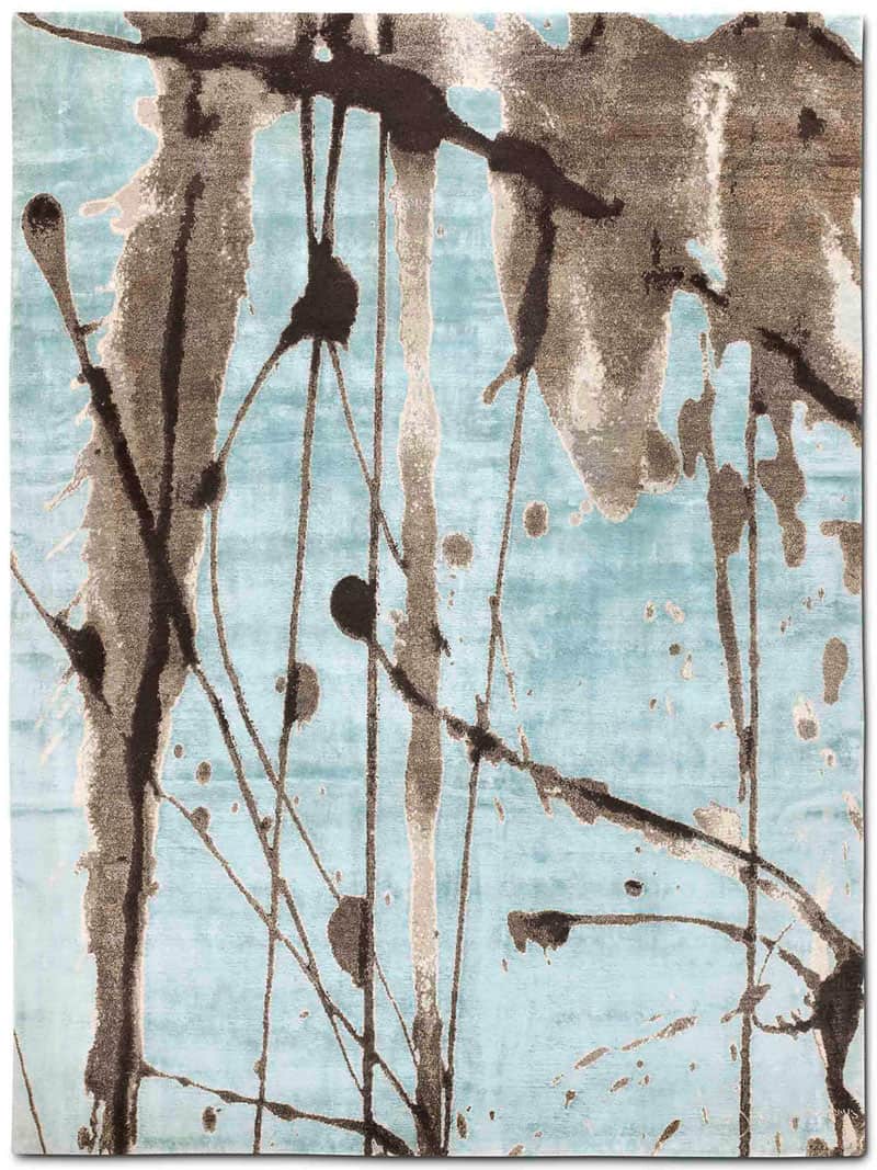 Tapis No. 06 Naturel sur Bleu Clair | Taille: 122 x 183 cm