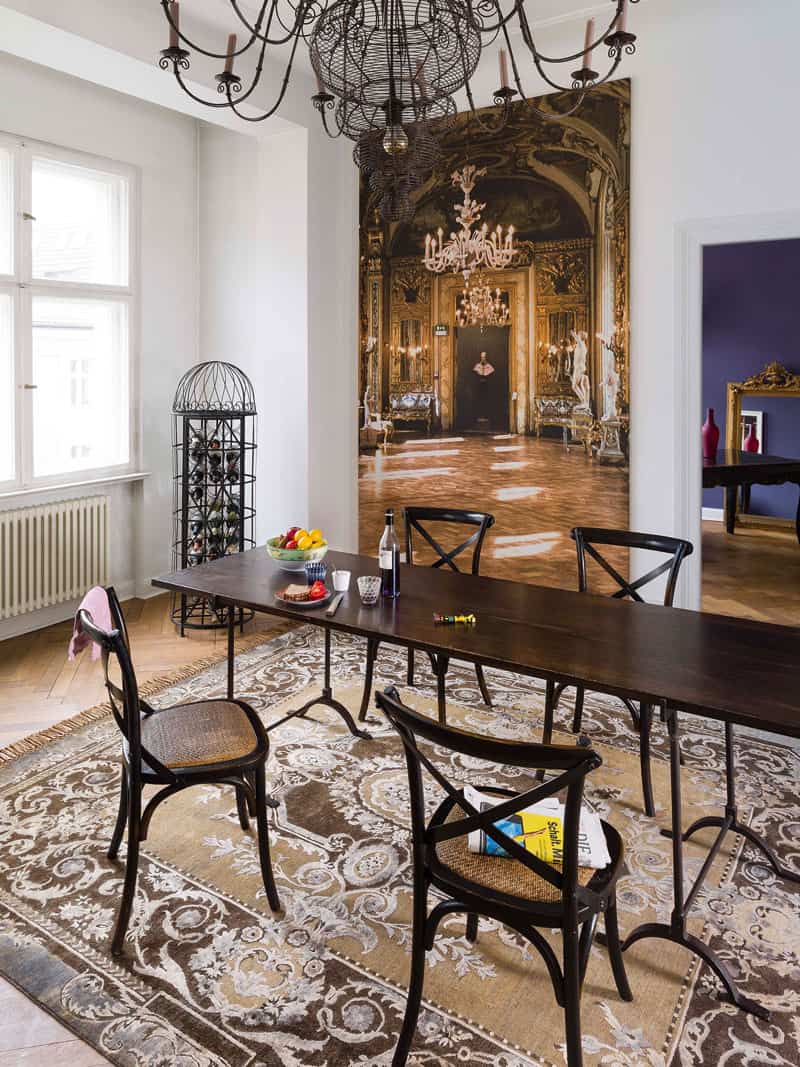 Tapis Aubusson No. 04 Original sur Brun Naturel | Taille: 305 x 427 cm