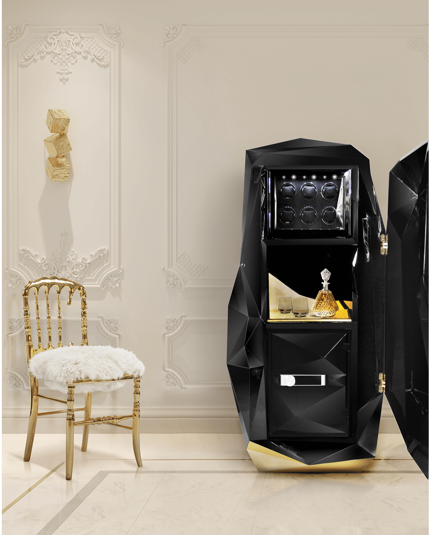 Coffre-Fort Luxe Diamond Noir