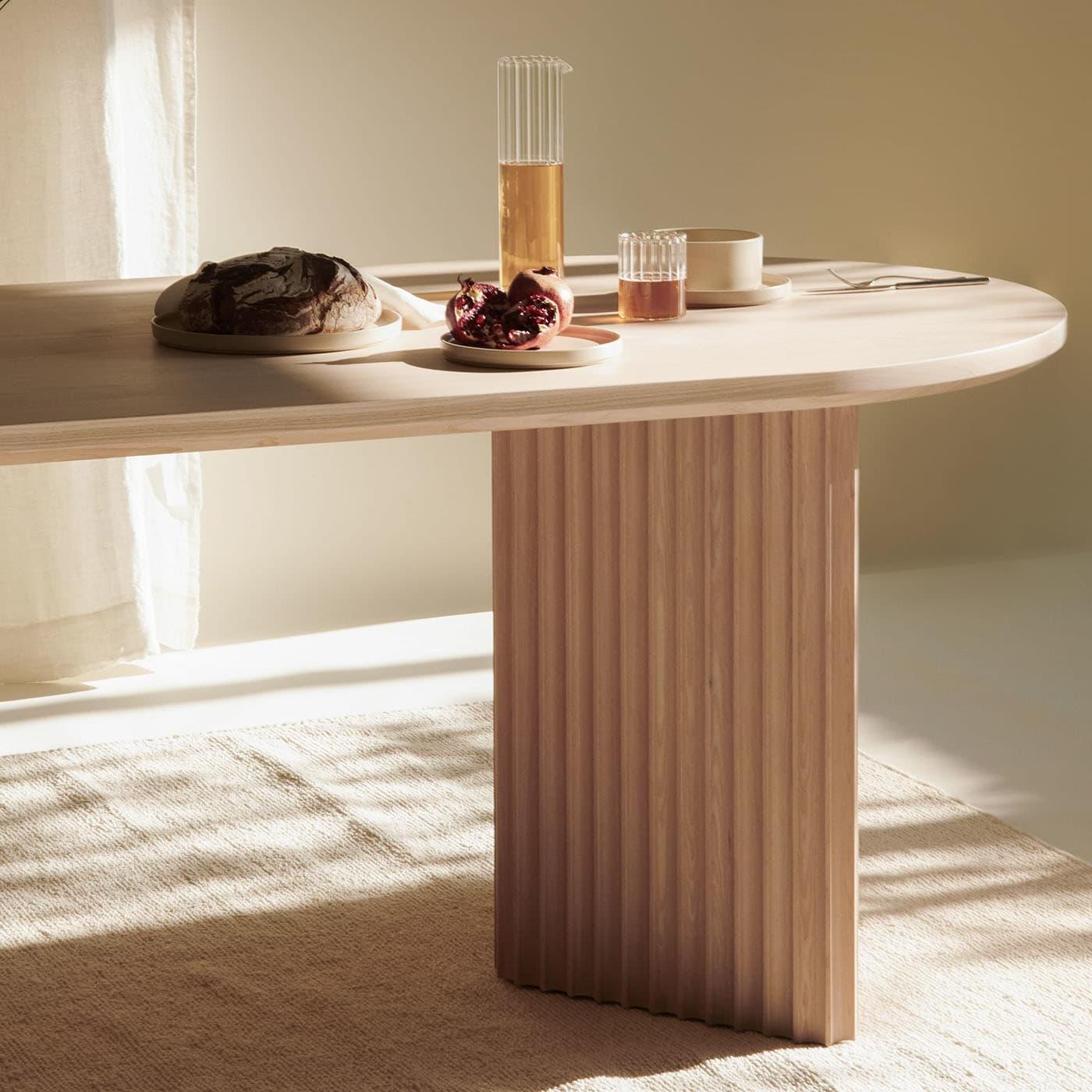 Table Basalto en Frêne Naturel