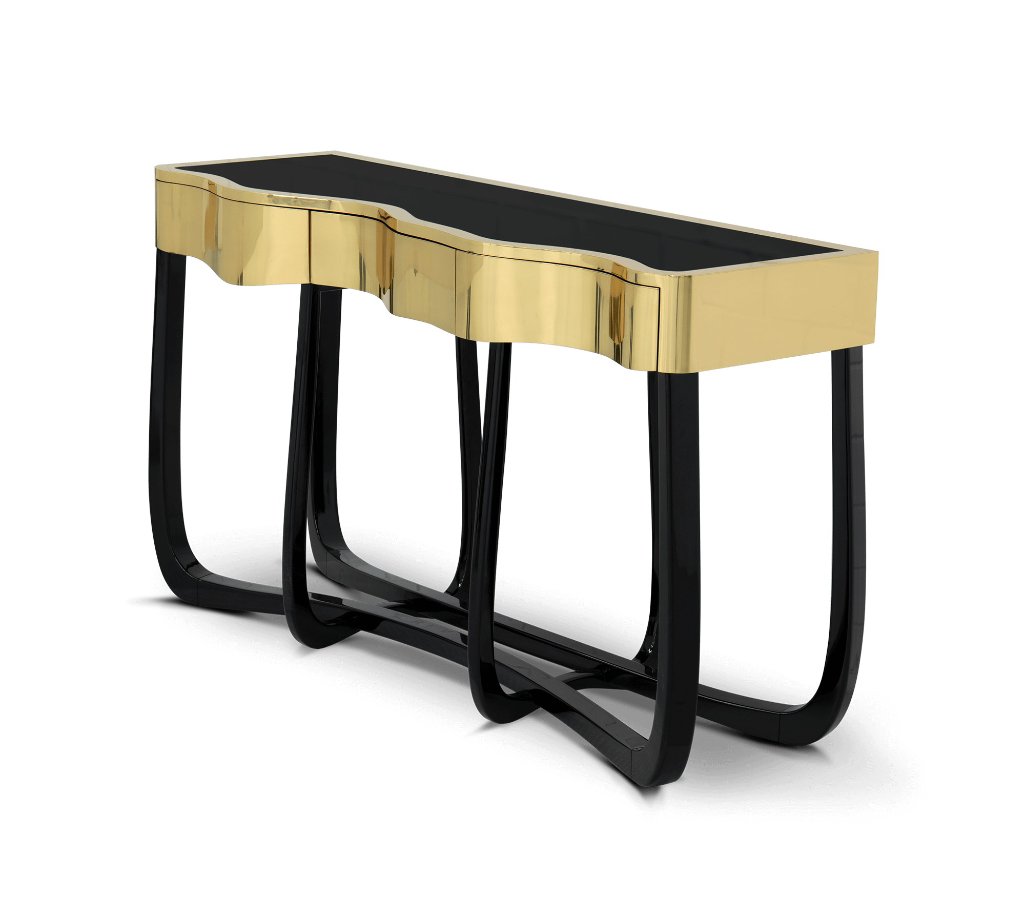 Console Sinuous Dorée