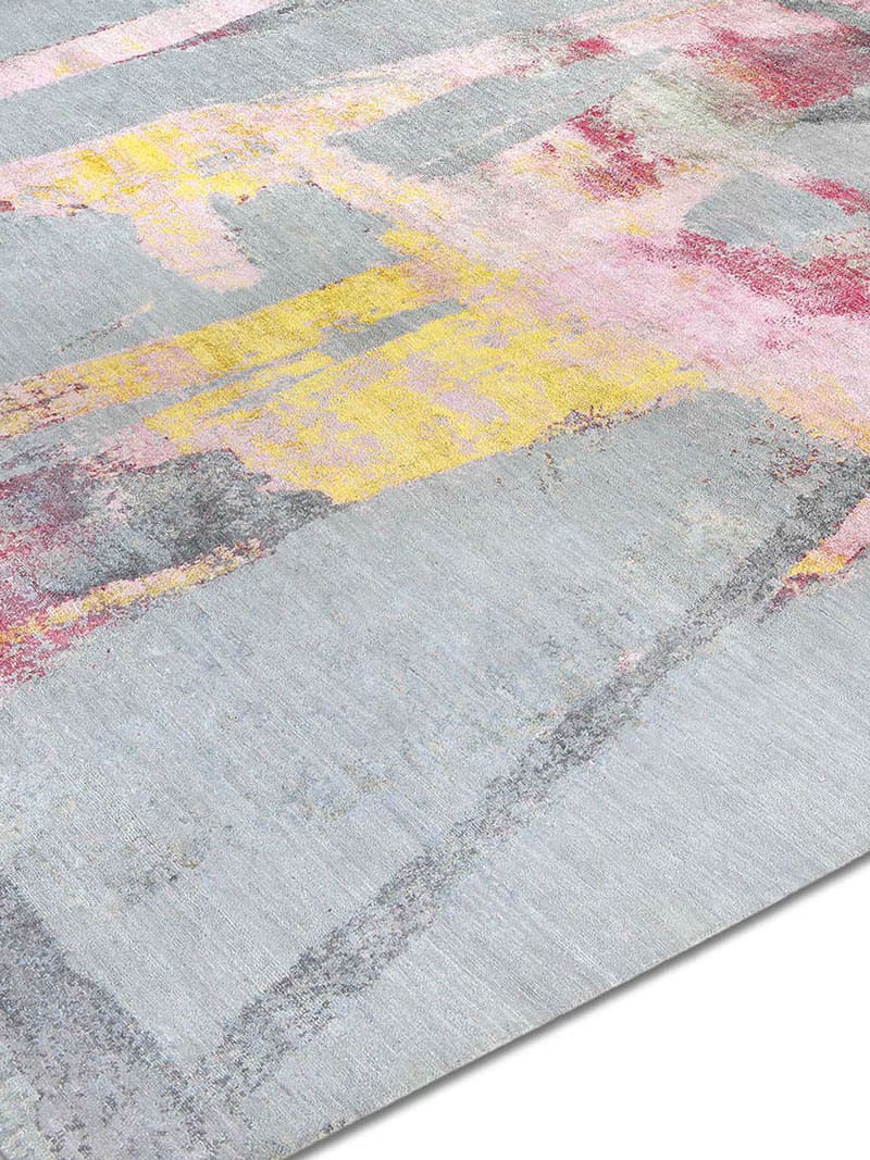 Tapis Arizona No. 03 Original sur Gris Clair | Taille: 122 x 183 cm